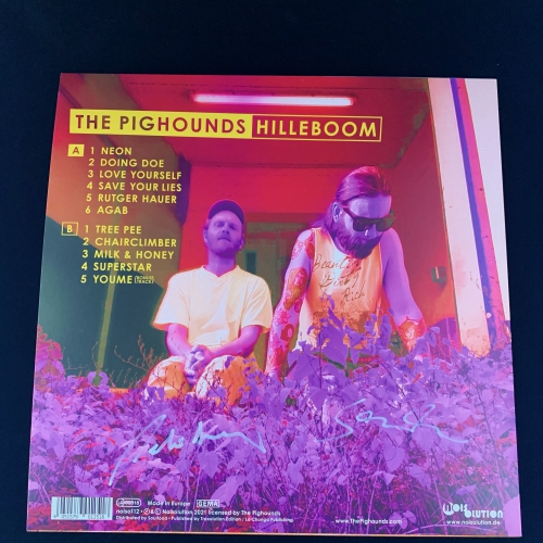 The Pighounds - Hilleboom - LP (SIGNIERTE Erstauflage, transparentem Coke Bottle Green Vinyl + Poster, Texten & Downloadcode)